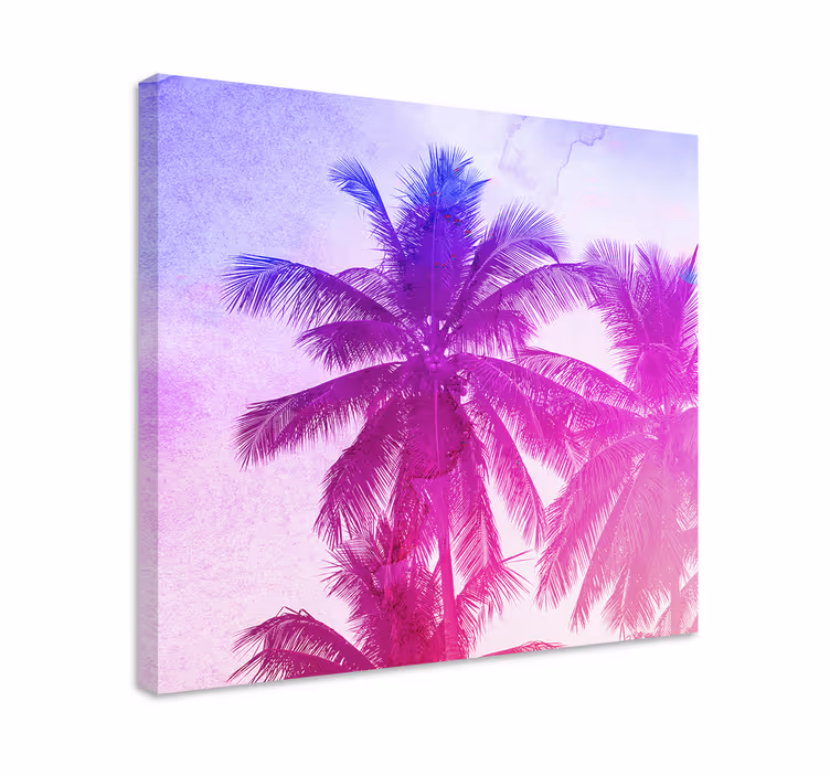 Leinwandbild palmbaum silhouette - TenStickers
