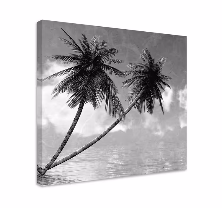 Wandbild baum elegante palmensilhouette - TenStickers