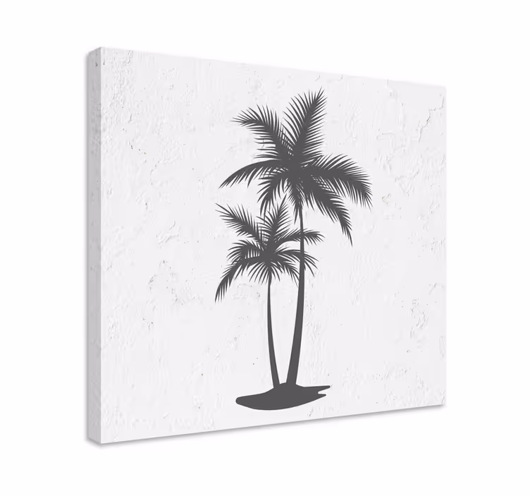 Wandbild baum hohe palmen-silhouette - TenStickers