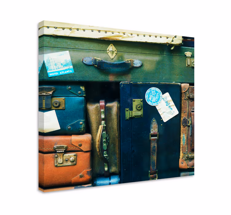 Wandbilder vintage kollektion reisekoffer - TenStickers