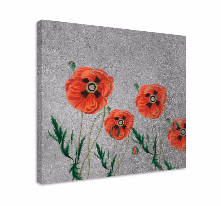 Leinwandbild leuchtende mohnblüten - TenStickers