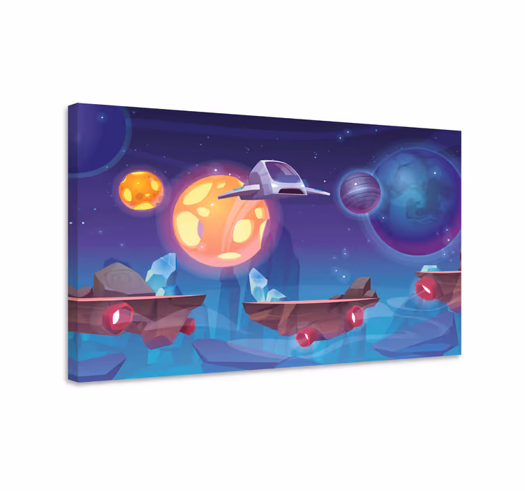Wandbild gaming weltraum abenteuer szene - TenStickers