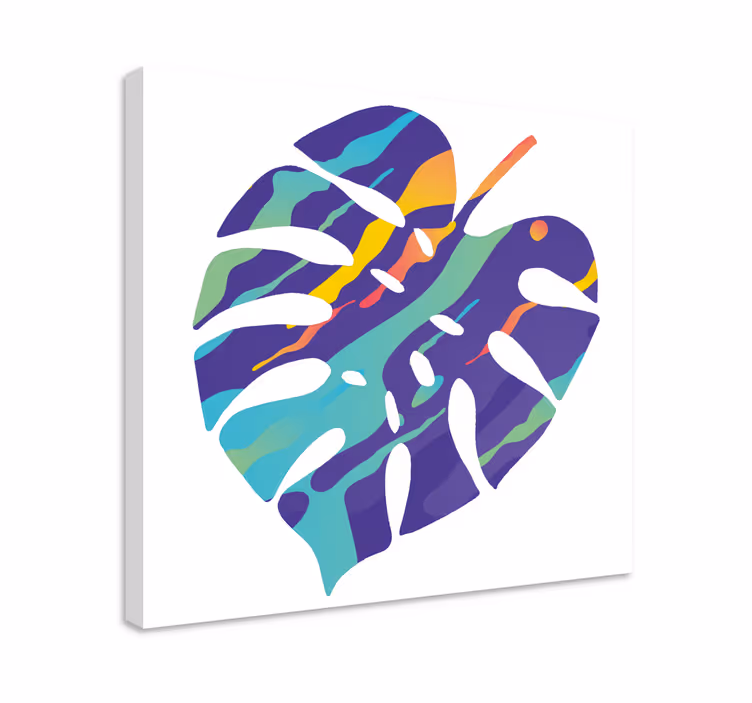 geometrische Wandbilder Bunte blatt abstrakte kunst - TenStickers