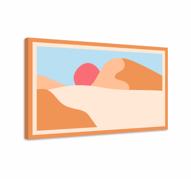 Leinwandbild abstrakt stilisierte wüstenlandschaft - TenStickers