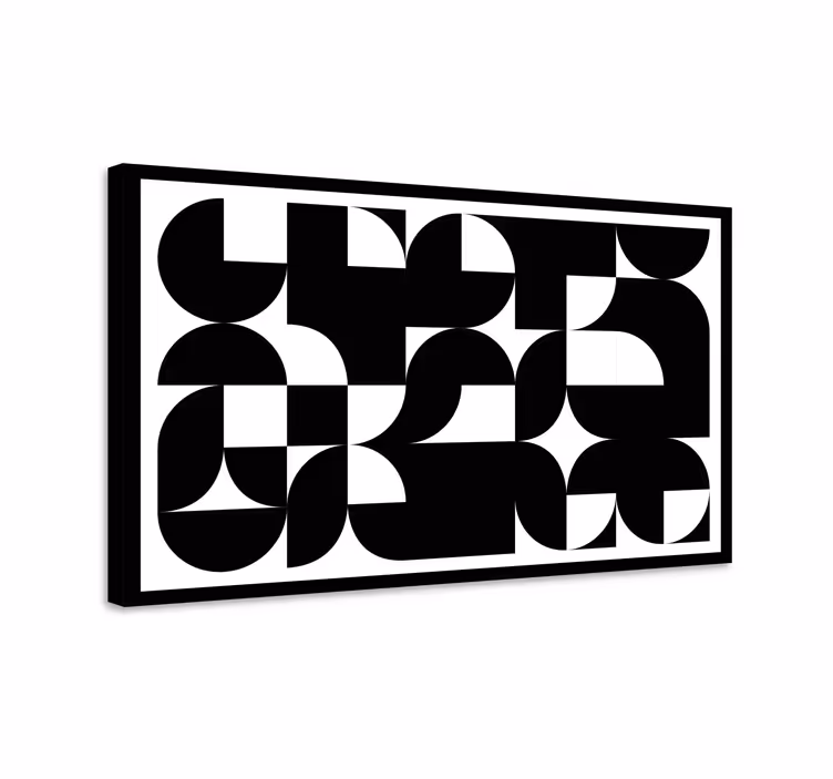 geometrische Wandbilder Schwarze abstrakte kunst - TenStickers