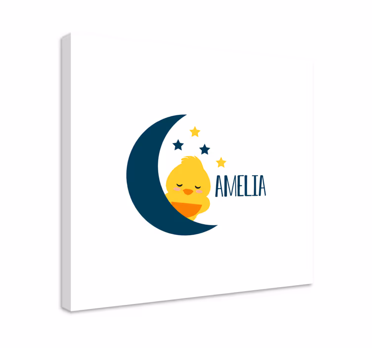 Leinwandbild babys schlafende küken mond - TenStickers