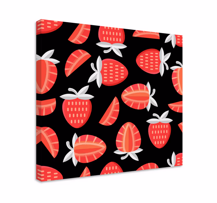 Leinwandbild obst erdbeermuster - TenStickers
