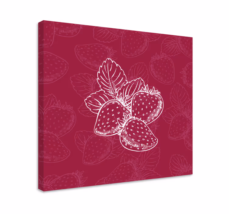 Leinwandbild obst erdbeertraube - TenStickers