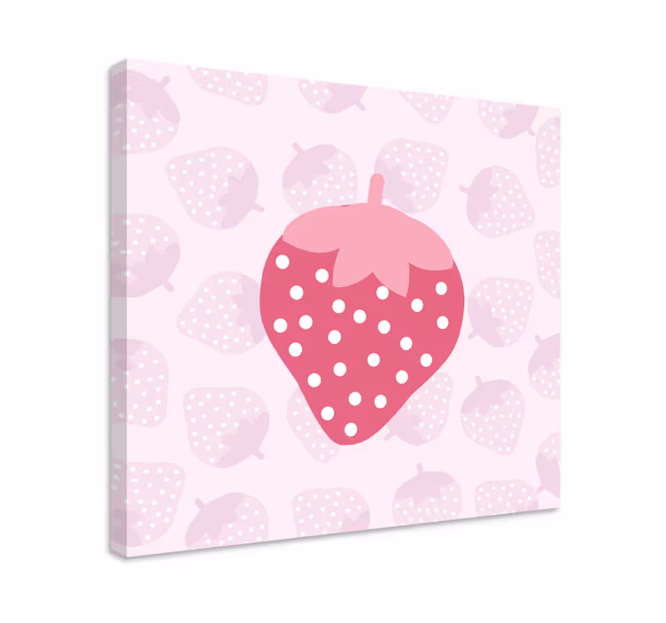 Leinwandbild Obst Rosa Erdbeere - TenStickers