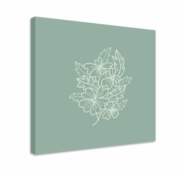 Leinwandbild stilisiertes blumenarrangement - TenStickers