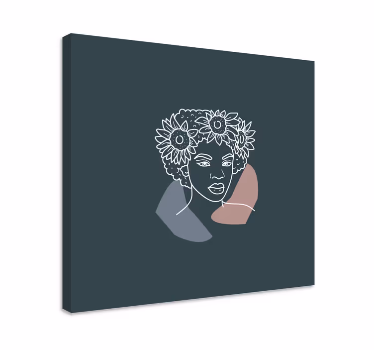 Leinwandbild mit aufwendigem botanischen porträt - TenStickers