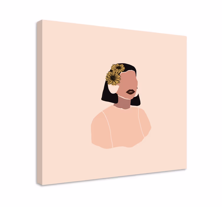 Leinwandbild elegantes frauenporträt - TenStickers
