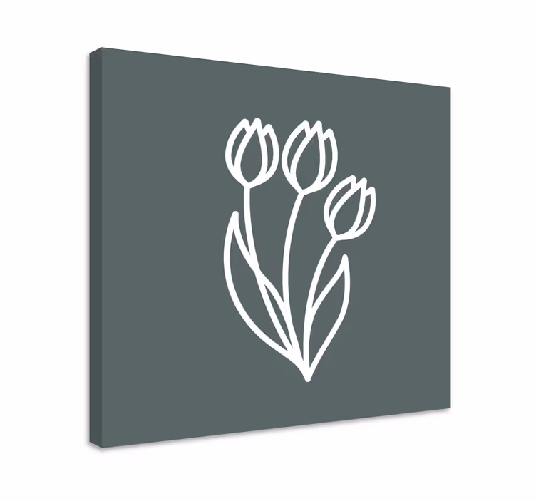 Leinwandbild stilisierte tulpenanordnung - TenStickers