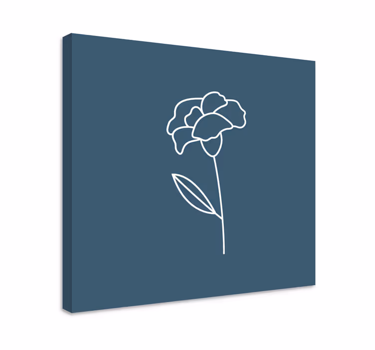 Leinwandbild minimalistische blumen-silhouette - TenStickers