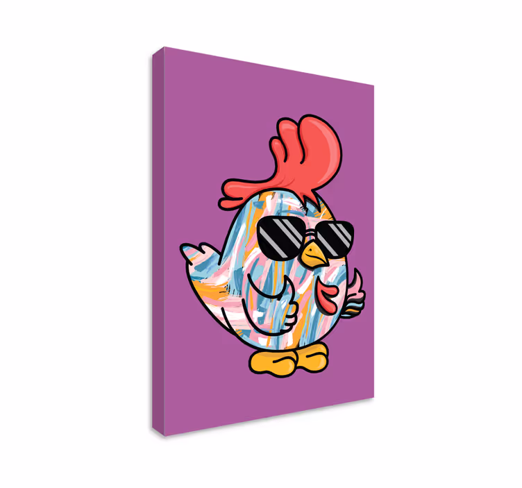 Wandbild tier coole hühnerfigur - TenStickers