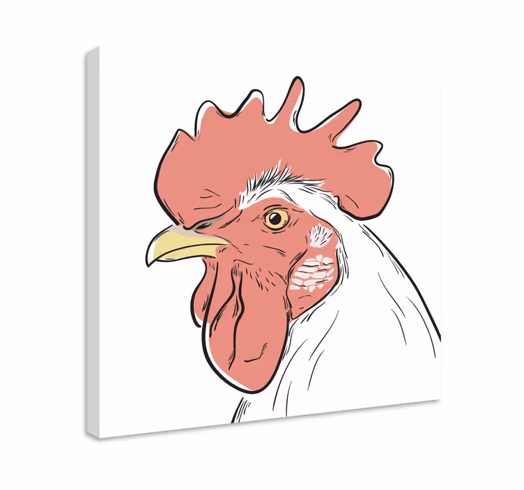 Leinwandbild vogel detailliertes hahnporträt - TenStickers