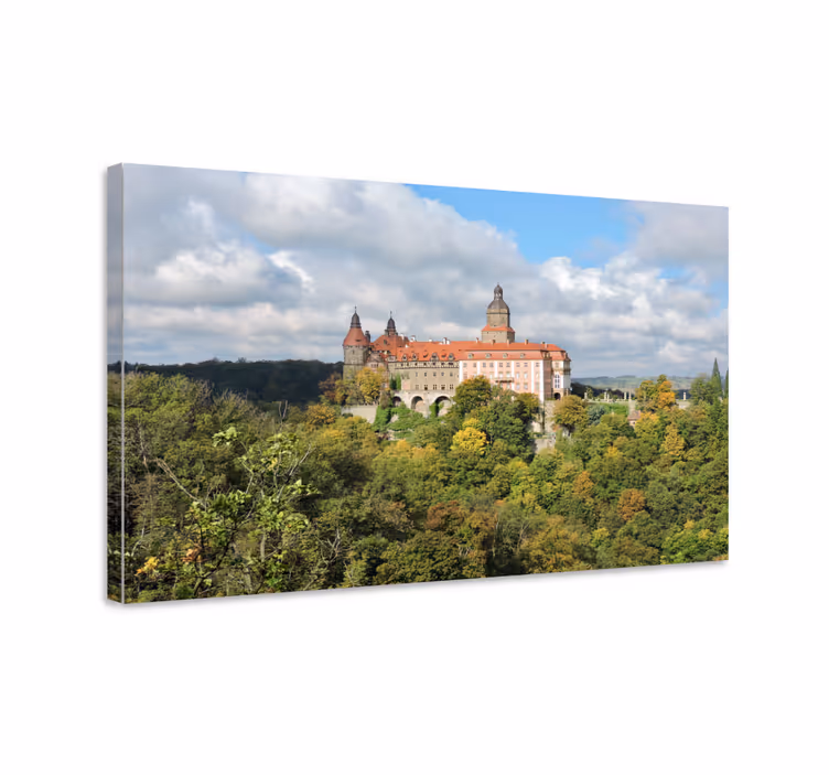 Leinwandbild historische schlosslandschaft - TenStickers