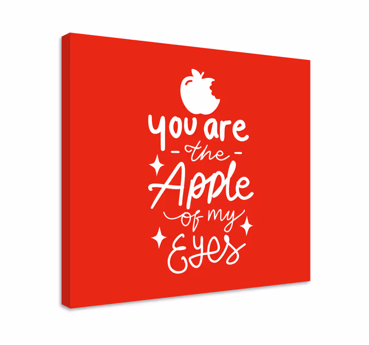 Leinwandbild Obst Apfel-zitat-abbildung - TenStickers