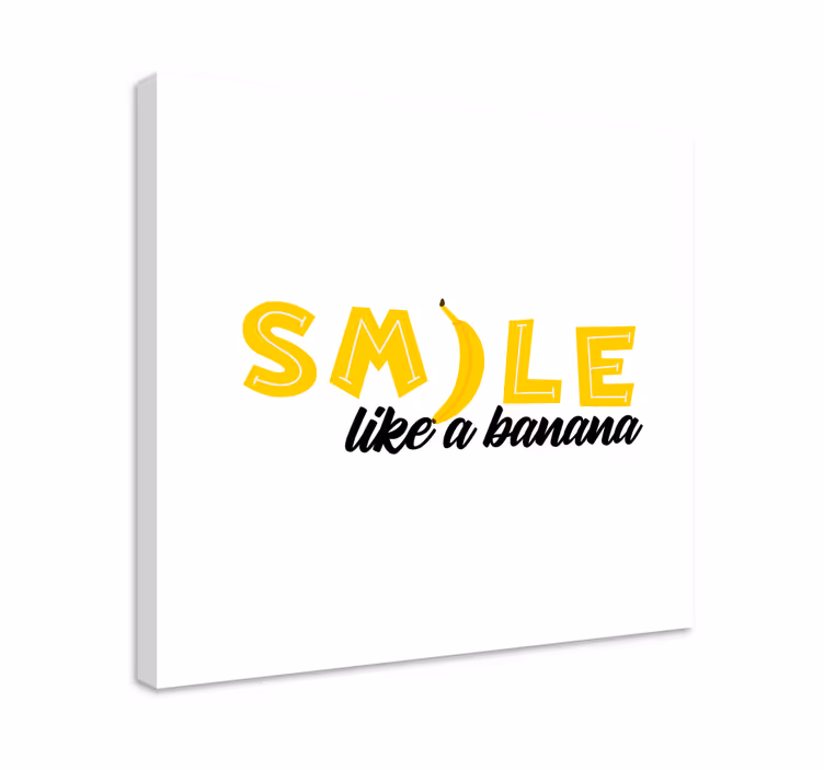 Wandbilder sprüche lächele wie eine banane - TenStickers