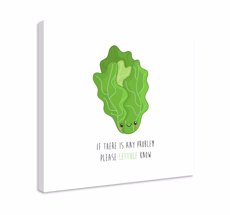 Leinwandbild obst fröhlicher salat charakter - TenStickers