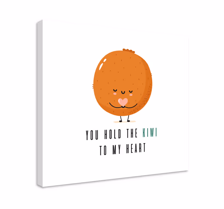 Leinwandbild obst süßer kiwi charakter - TenStickers