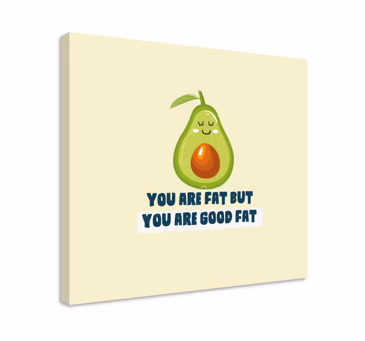 Leinwandbild obst glückliche avocado idee - TenStickers