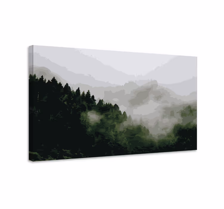 Wandbilder landschaft nebelwald der berge - TenStickers