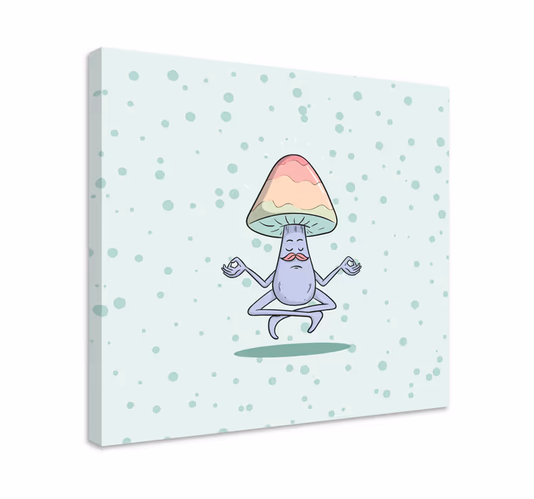 Wandbilder sprüche meditierender pilz charakter - TenStickers