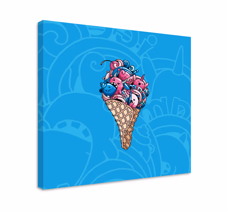 Wandbild musik süße eiskrem - TenStickers