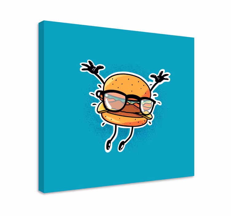 Wandbilder sprüche mit fröhlichem burger charakter - TenStickers