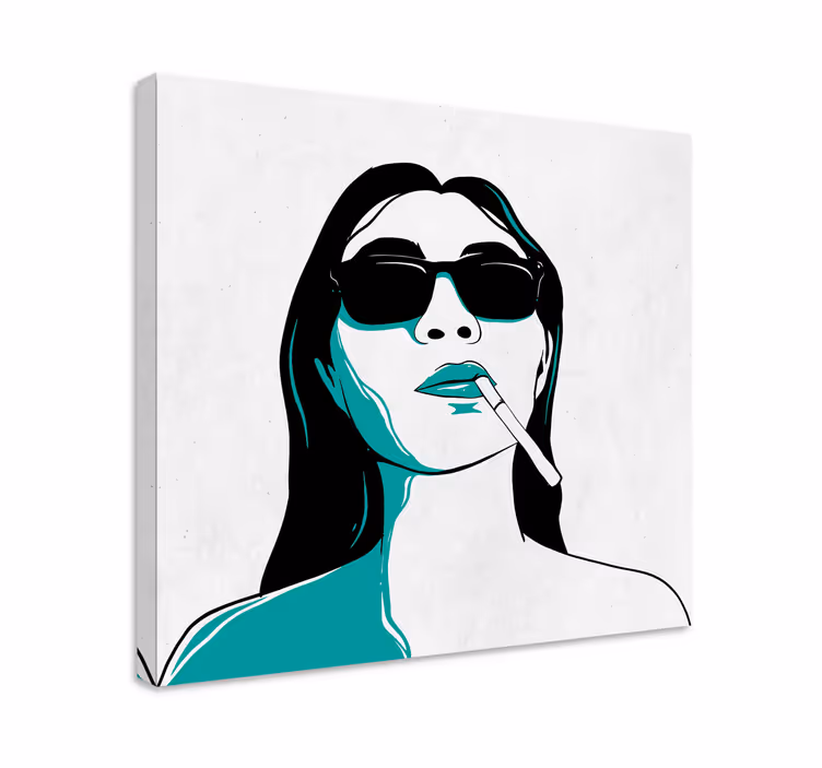 Leinwandbild elegante frau beim rauchen - TenStickers