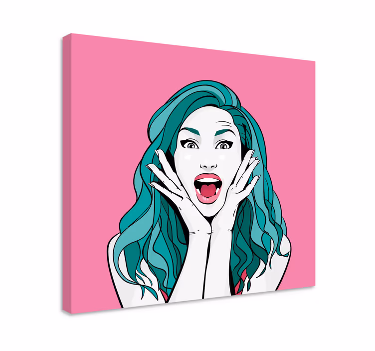 Leinwandbild überraschter frauenausdruck - TenStickers