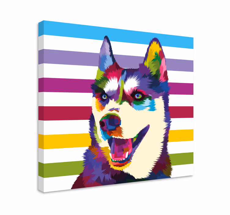 Wandbilder modern Hundegesicht bunte pop-art - TenStickers
