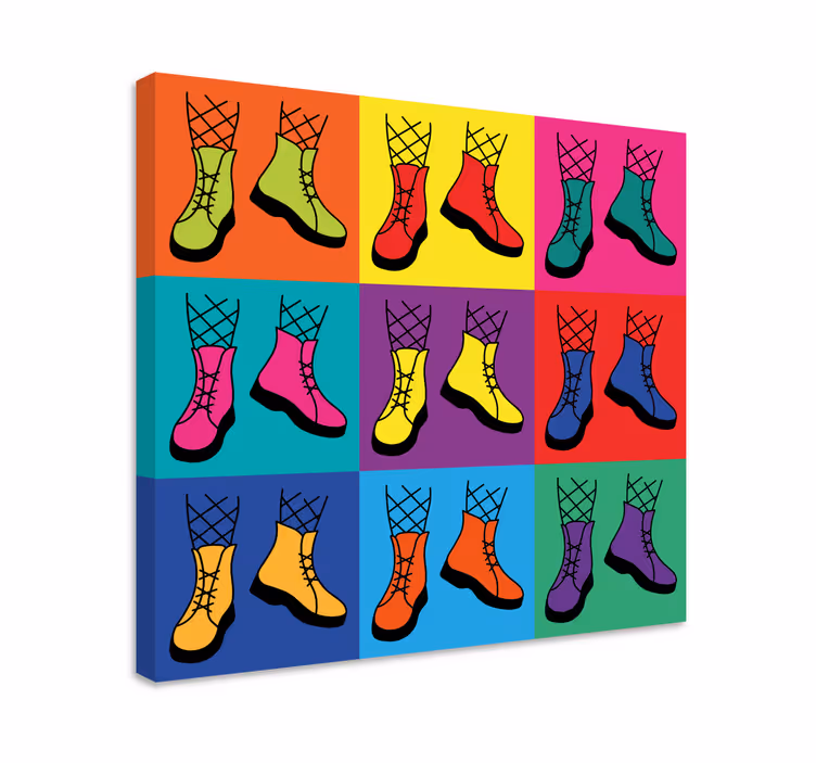 Wandbilder sprüche bunte schnürstiefel - TenStickers