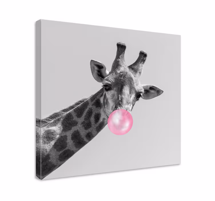 Wandbild tier giraffe mit seifenblasen - TenStickers
