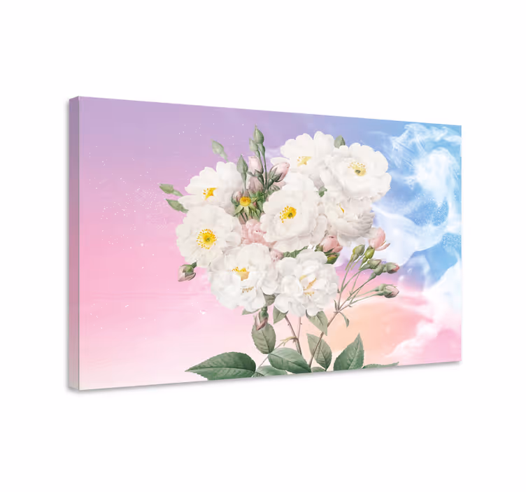 Leinwandbild weißes blumenbouquet - TenStickers