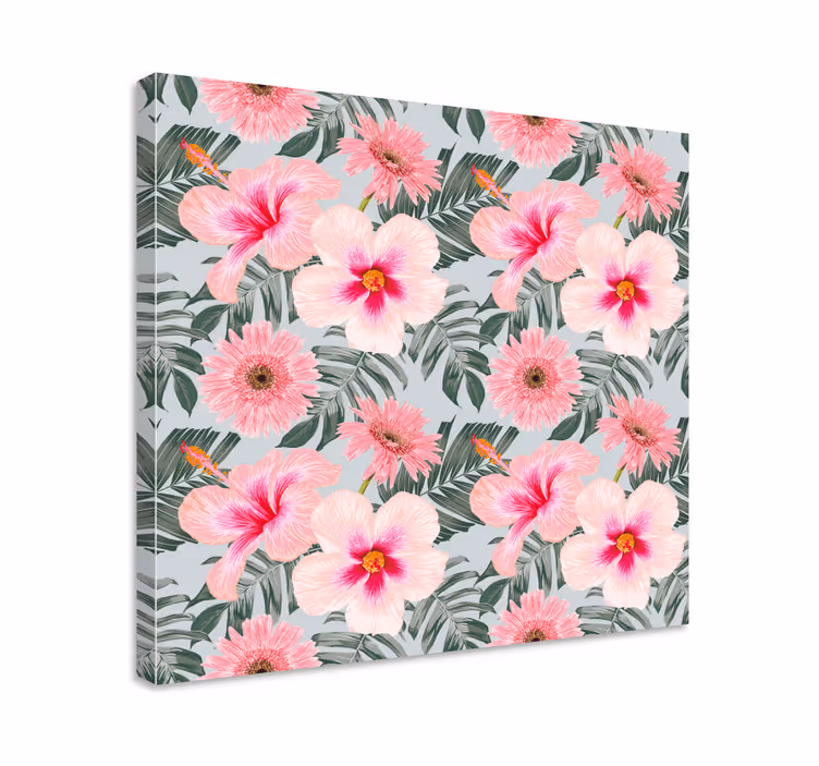 Leinwandbild Blume Bunte pastellmalerei - TenStickers