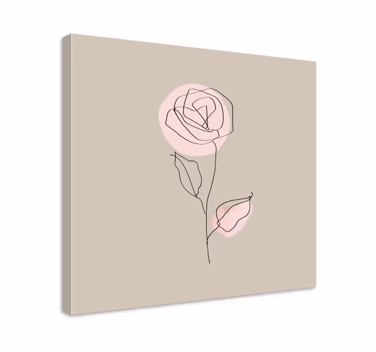 Leinwandbild Blume Aquarell weiße rosen abstrakt - TenStickers