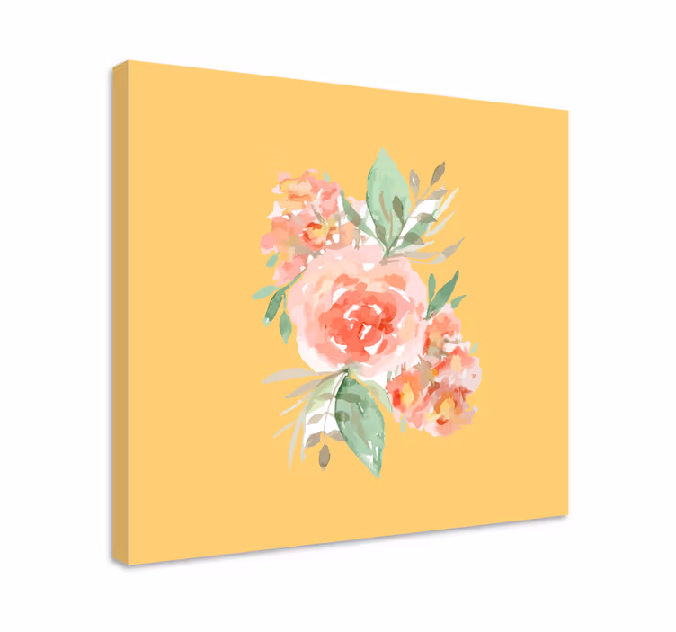 Leinwandbild mit floralem blumenbouquet design - TenStickers