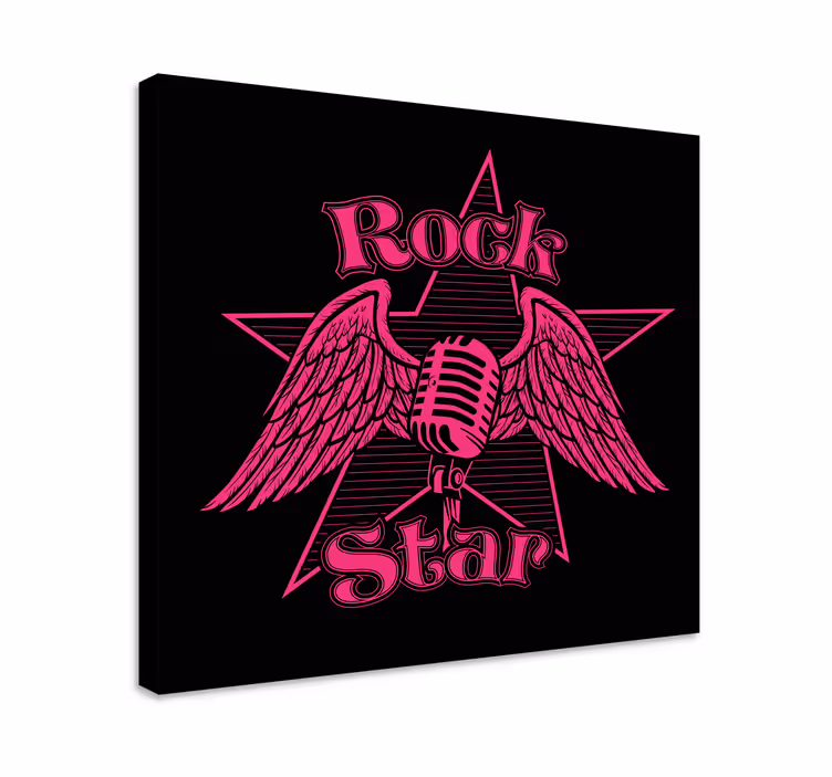 Wandbild musik rockstar flügel - TenStickers