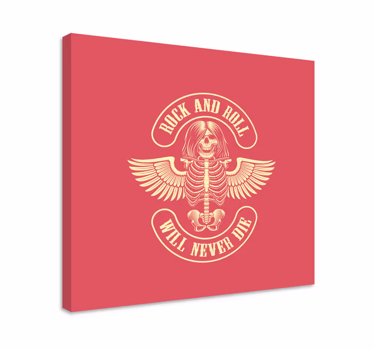 Wandbilder vintage skelett rocklegende - TenStickers