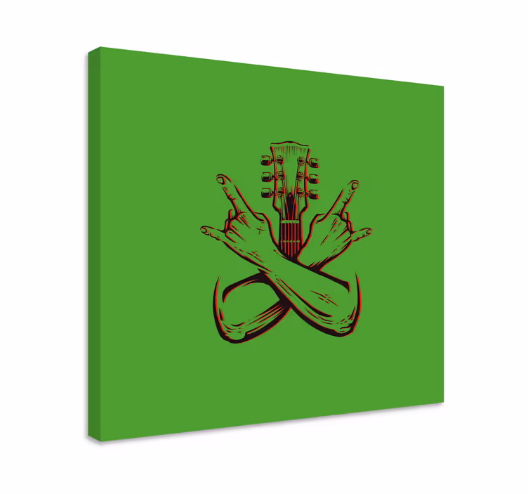 Wandbild musik gitarrenhand-symbol - TenStickers