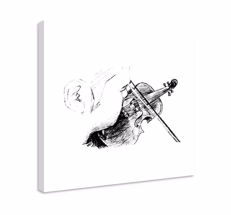 Wandbild musik violinist spielt melodie - TenStickers