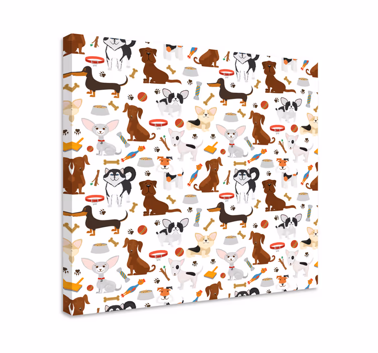 Wandbilder hunde verspielt paarung von welpen - TenStickers