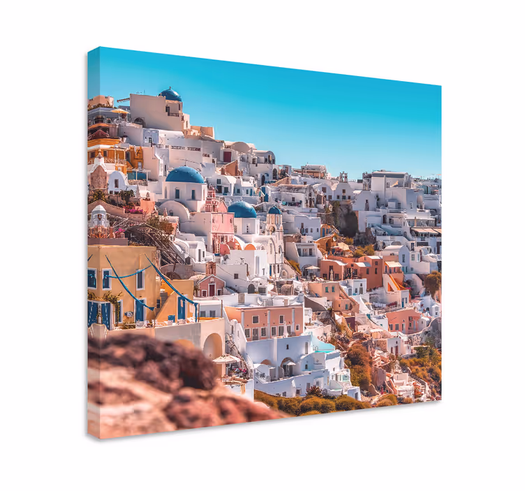 Leinwandbild santorin malerische aussicht - TenStickers