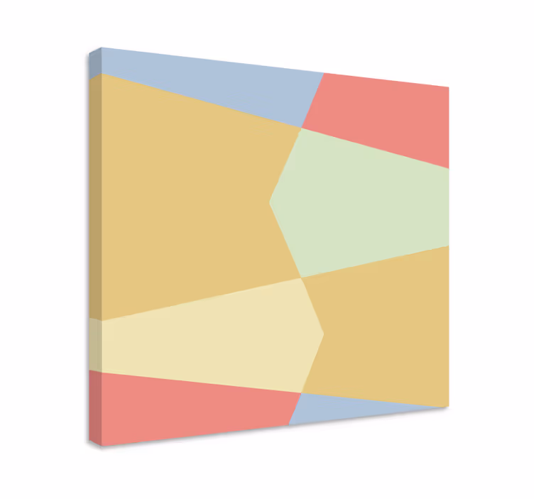 Geometrische Wandbilder geformte farbblöcke - TenStickers