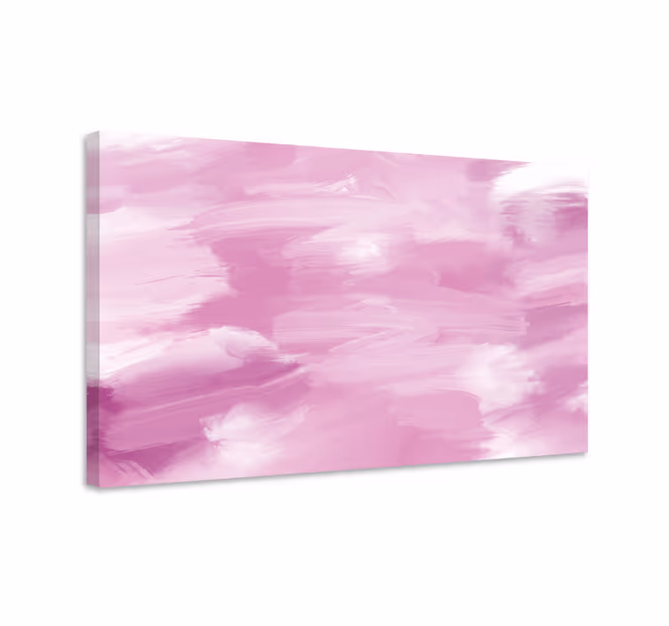 Leinwandbild abstrakt sanfte rosa pinselstriche - TenStickers