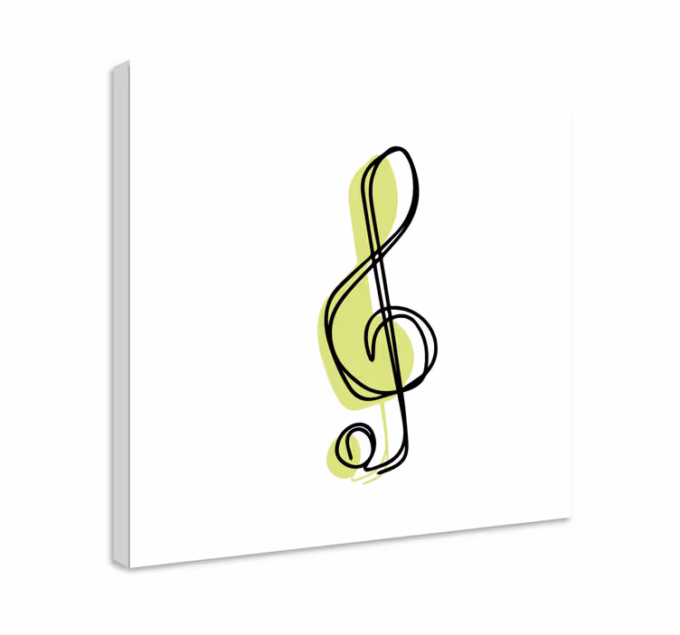 Wandbild musik notenschlüssel umriss - TenStickers