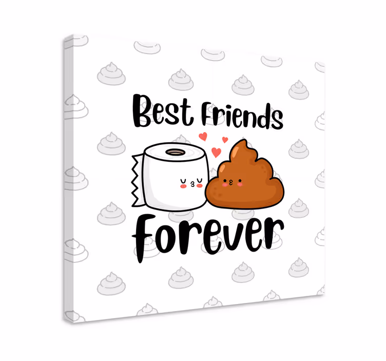 Leinwandbild süße beste freunde - TenStickers