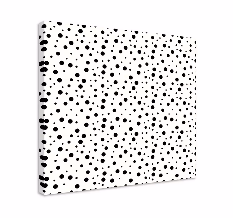 Kunst auf Leinwand Schwarze punkte auf weißem Hintergrund - TenStickers